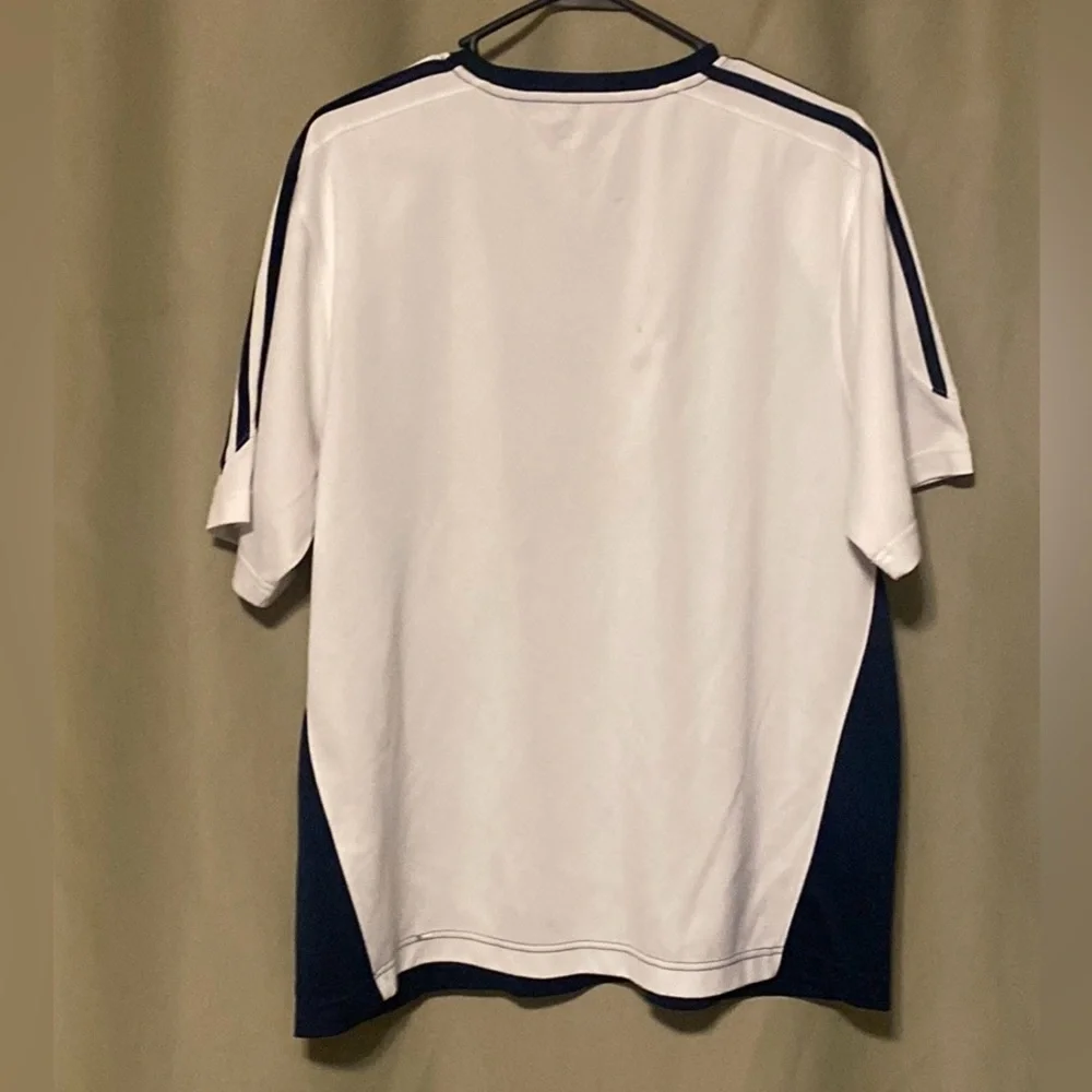 Adidas University of Michigan Wolverines Navy Blue Short Sleeve  shirt Mens M